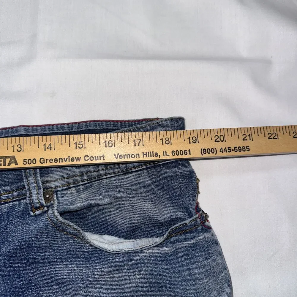 Nat Nast Jeans Mens 36x32 Blue Maverick Straight Dark Wash Faded Luxury Denim